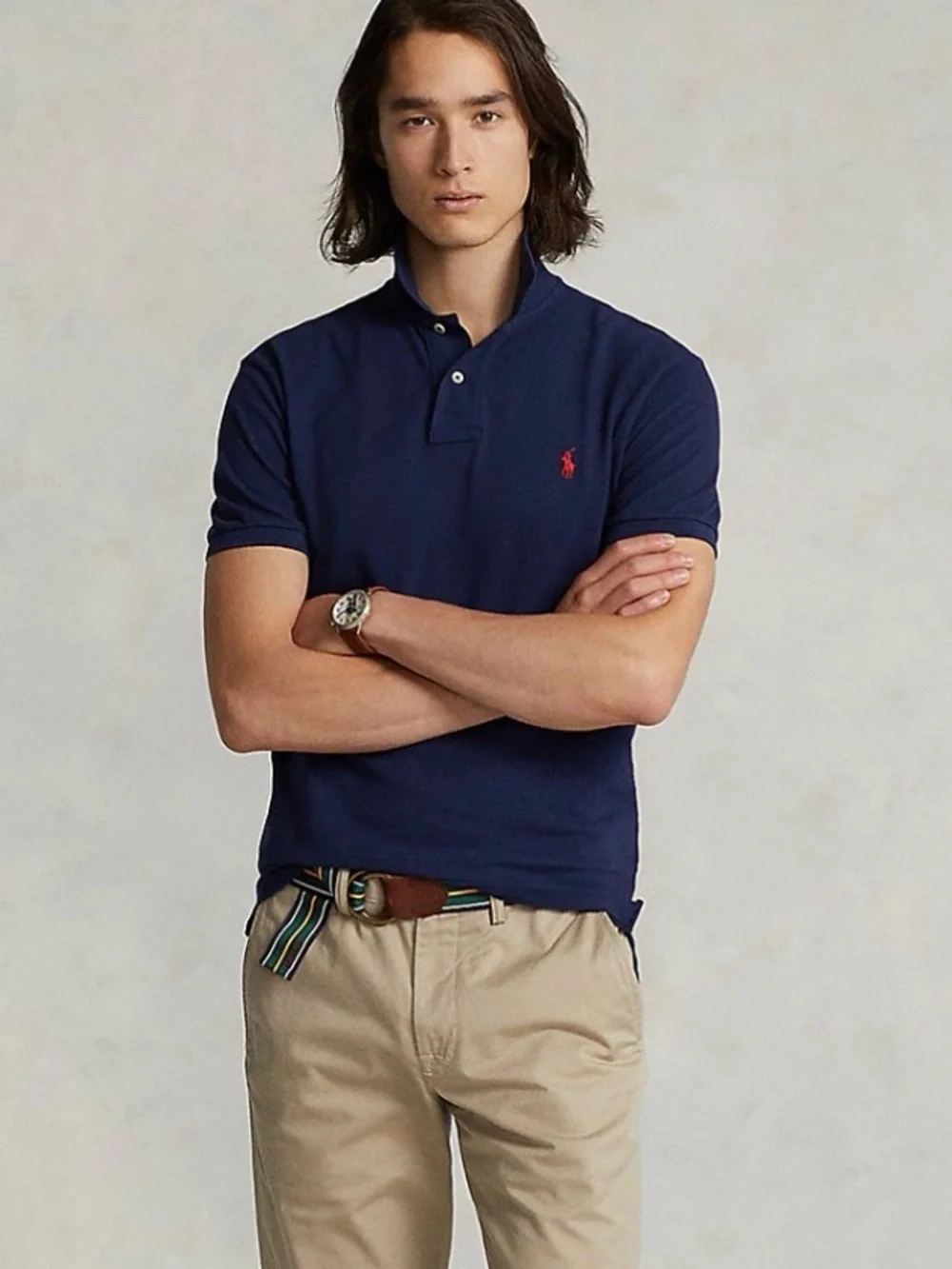 NWT Polo Ralph Lauren Cotton Mesh Polo Shirt Custom Slim Fit